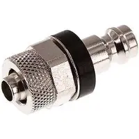 Tameson Vernikkeld Messing DN 5 Zwart Luchtkoppeling Insteeknippel 6x8 mm Push-On