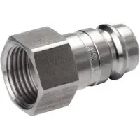 Tameson Vernikkeld Messing DN 10 Luchtkoppeling Insteeknippel G 1/4 inch Binnendraad Double Shut-Off