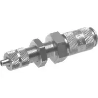 Tameson RVS DN 2.7 (Micro) Luchtkoppeling Snelkoppeling 3x4.3 mm Push-On Schotkoppeling Double Shut-Off