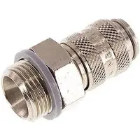 Tameson Vernikkeld Messing DN 5 Luchtkoppeling Snelkoppeling G 3/8 inch Buitendraad Double Shut-Off