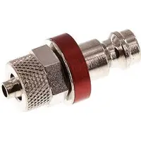 Tameson Vernikkeld Messing DN 5 Rood Luchtkoppeling Insteeknippel 4x6 mm Push-On