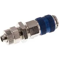 Tameson Vernikkeld Messing DN 5 Blauw Luchtkoppeling Snelkoppeling 6x8 mm Push-On Schotkoppeling