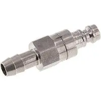 Tameson RVS DN 5 Luchtkoppeling Insteeknippel 8 mm Slangpilaar Double Shut-Off