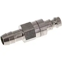 Tameson RVS DN 5 Luchtkoppeling Insteeknippel 9 mm Slangpilaar Double Shut-Off