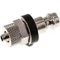 Tameson Vernikkeld Messing DN 5 Zwart Luchtkoppeling Insteeknippel 4x6 mm Push-On