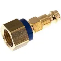 Tameson Messing DN 5 Blauw-Coded Luchtkoppeling Insteeknippel G 1/4 inch Binnendraad