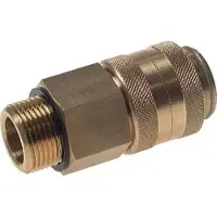 Tameson Messing DN 19 Luchtkoppeling Snelkoppeling G 1 inch Buitendraad Double Shut-Off