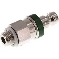 Tameson Vernikkeld Messing DN 5 Groen Luchtkoppeling Insteeknippel G 1/8 inch Buitendraad Double Shut-Off