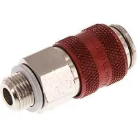 Tameson Vernikkeld Messing DN 5 Rood Luchtkoppeling Snelkoppeling G 1/8 inch Buitendraad