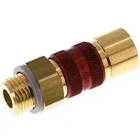 Tameson Messing DN 5 Rood-Coded Luchtkoppeling Snelkoppeling G 1/4 inch Buitendraad