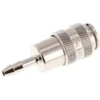Tameson Vernikkeld Messing DN 5 Luchtkoppeling Snelkoppeling 4 mm Slangpilaar Double Shut-Off