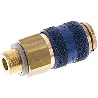 Tameson Messing DN 5 Blauw Luchtkoppeling Snelkoppeling G 1/8 inch Buitendraad
