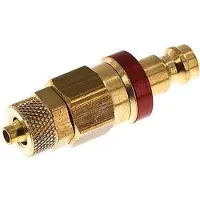 Tameson Messing DN 5 Rood Luchtkoppeling Insteeknippel 4x6 mm Push-On Double Shut-Off