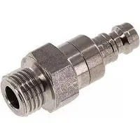 Tameson RVS DN 5 Luchtkoppeling Insteeknippel G 1/4 inch Buitendraad Double Shut-Off