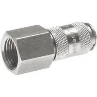 Tameson RVS DN 2.7 (Micro) Luchtkoppeling Snelkoppeling G 1/8 inch Binnendraad Double Shut-Off