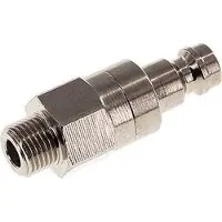 Tameson Vernikkeld Messing DN 5 Luchtkoppeling Insteeknippel G 1/8 inch Buitendraad Double Shut-Off