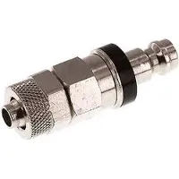 Tameson Vernikkeld Messing DN 5 Zwart Luchtkoppeling Insteeknippel 6x8 mm Push-On Double Shut-Off