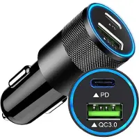 Dutchone Autolader USB A & USB C - Auto oplader USB - USB C autolader 2 poorten - Auto lader - Sigar