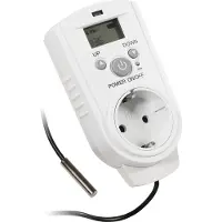 McPower Plug-in Stopcontact Thermostaat +5°C tot +30°C TCU-540 - Digitaal Koelen/Verwarmen Randaarde(Niet geschikt voor België)