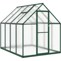 vidaXL Tuinkas met basisframe 224x169x195 cm aluminium groen