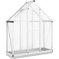 vidaXL Tuinkas met basisframe 169x58x202 cm aluminium zilverkleurig