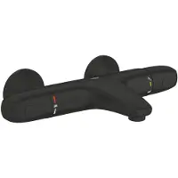 GROHE Grohtherm 1000 Badmengkraan - 2 gats - thermostatisch - matte black 348162433