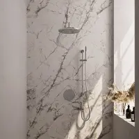Brauer Edition Inbouw Regendoucheset 3-weg Rond - 30cm Hoofddouche - Gebogen Wandarm - Staafhanddouche - Glijstang - Chroom - Messing - Kranen, - Kranen, Douchekranen, Douchesets, Inbouw douchesets