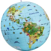 Eurekakids Inflatable World Globe Language English 50 Cm Veelkleurig Kinderen