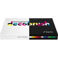 Karin - Pigment DecoBrush Acrylmarkers - set van 12 - Basic Colors