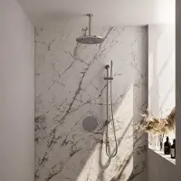 Brauer Edition Inbouw Regendoucheset 3-weg Rond - 30cm Hoofddouche - Plafondarm - Staafhanddouche - Glijstang - Chroom - Messing - Kranen, - Kranen, Douchekranen, Douchesets, Inbouw douchesets