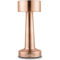 Buccan dumbbell tafellamp rosegoud 3 lichtstanden en touchpanel