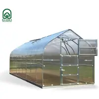 KLASIKA GREENHOUSES KLASIKA Standaard Tuinkas - 2,5 m x 12 m - 4mm Dikte - Kweekkas - Polycarbonaat afdekking - 6 Automatisch openende daken