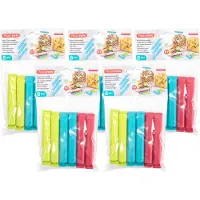 Forte Plastics Plasticforte 30x afsluitclips / vershoudclips - 8 cm - keuken/voedsel zakjes afsluiten - Vershoudknijpers