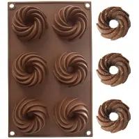 Orion Silikon Bakvorm - Bruin - 28x17x3 cm - Voor Babecjes - Hittebestendig