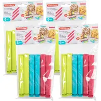 Forte Plastics Plasticforte 24x afsluitclips / vershoudclips - 10 cm - keuken/voedsel zakjes afsluiten - Vershoudknijpers
