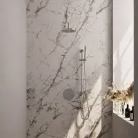 Brauer Edition Inbouw Regendoucheset 3-weg Rond - 20cm Hoofddouche - Gebogen Wandarm - Staafhanddouche - Glijstang - Chroom - Messing - Kranen, - Kranen, Douchekranen, Douchesets, Inbouw douchesets