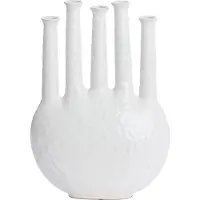 Light & Living Vaas deco 34x14x48 cm BEKAPO keramiek crème (Wit, 14x48x34cm)