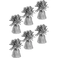 Haza Ballon gewichtjes - 6x - zilver - 170 gram - gewichtjes voor helium ballontrosjes