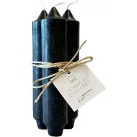 Leeff - Dikke kaars 'Chiel' (Set van 3, Zwart, 17 branduren)