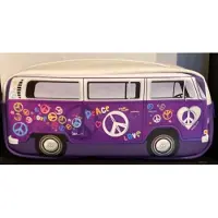 Viquel - pennenzak VW 'peace' - paars/wit - 21 x 8 x 6 cm