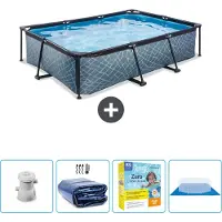 OEM Rechthoekige zwembaden - 300 x 200 x 65 cm - inclusief zonnezeil - Inclusief pakket: bodembedekking - Nu extra voordelig