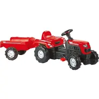 DOLU traptractor met aanhanger rood/zwart