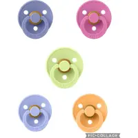 BIBS fopspeen 0-6 maanden set 5 stuks Bubblegum,Hush,Matcha,Peri en Sunkissed maat 1
