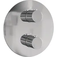Brauer Chrome Edition 3-weg inbouwthermostaat rond met in- en afbouwdelen chroom
