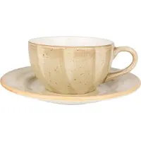 Bonna Koffie kopjes & schotel aura terrain porselein set van 6