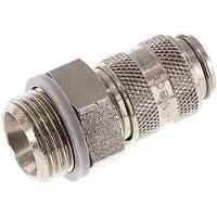 Tameson Vernikkeld Messing DN 5 Luchtkoppeling Snelkoppeling G 3/8 inch Buitendraad