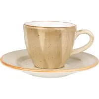 Bonna Espresso kopjes & schotel aura terrain porselein set van 6