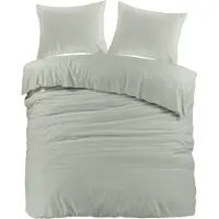 Day dream dekbedovertrek effen - groen - katoen - lits-jumeaux (240x220 + 2st. 60x70 cm)