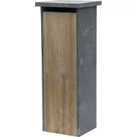 DE WITTE Belgische blauwsteen brievenbus Gesloten model met houtlook met hoed