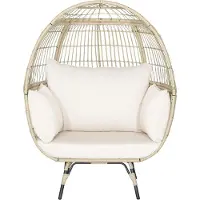 Costway SureDeal - Cocoon Rotan Fauteuil - Relax Stoel - 205 kg Draagvermogen - Loungeset - Stoel - 110x82x145 cm - Buiten - Tuin - Woonkamer